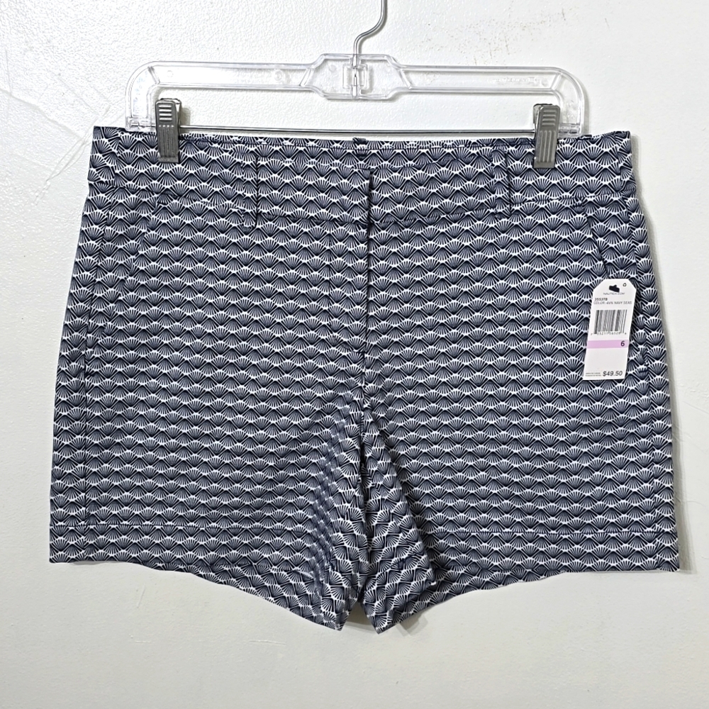 🆕️Nautica Womens Navy White Seashell Shorts 6